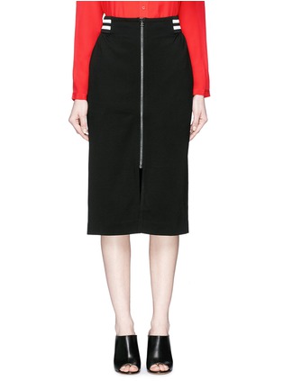 Main View - Click To Enlarge - MO&CO. - Stripe waist jersey pencil skirt
