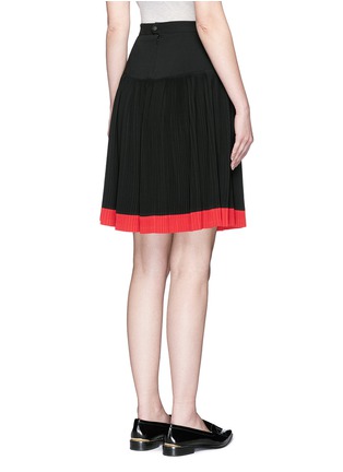 Back View - Click To Enlarge - MO&CO. - Stripe plissé pleat skirt
