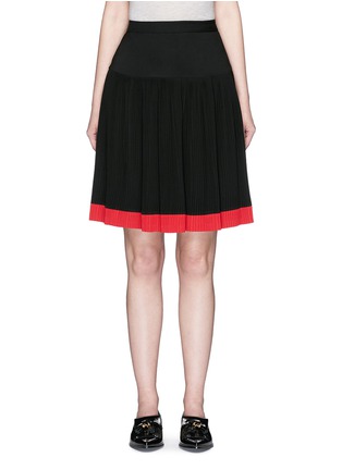 Main View - Click To Enlarge - MO&CO. - Stripe plissé pleat skirt