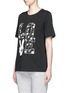 Front View - Click To Enlarge - MO&CO. - 'LOVE' Mickey Mouse appliqué T-shirt