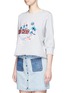 Front View - Click To Enlarge - MO&CO. - 'Ni Hao' embroidery sweatshirt