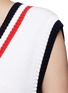 Detail View - Click To Enlarge - MO&CO. - Cricket stripe sleeveless sweater dress