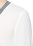 Detail View - Click To Enlarge - MO&CO. - Contrast V-neck silk georgette blouse