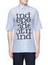 Main View - Click To Enlarge - PAUL SMITH - 'Independent Mind' print cotton-silk shirt