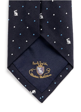 Detail View - Click To Enlarge - PAUL SMITH - Rabbit polka dot embroidery silk tie