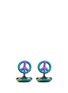 Main View - Click To Enlarge - PAUL SMITH - 'Peace' holographic rainbow cufflinks