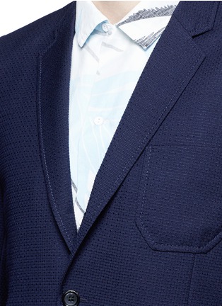 Detail View - Click To Enlarge - PS PAUL SMITH - Patch pocket crosshatch wool blazer