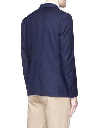 Back View - Click To Enlarge - PS PAUL SMITH - Patch pocket crosshatch wool blazer