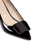 Detail View - Click To Enlarge - PEDDER RED - Riley' metal plaque patent leather pumps