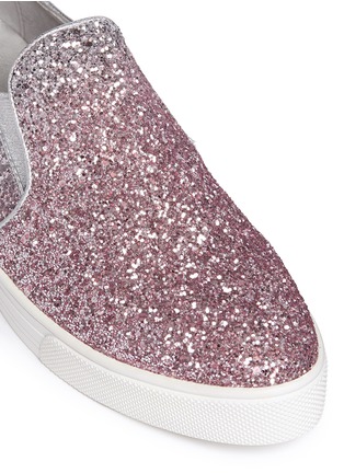 Detail View - Click To Enlarge - PEDDER RED - 'Daly' coarse glitter skate slip-ons