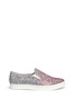 Main View - Click To Enlarge - PEDDER RED - 'Daly' coarse glitter skate slip-ons