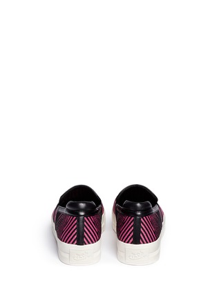 Back View - Click To Enlarge - ASH - 'Jeday' mix knit skate slip-ons