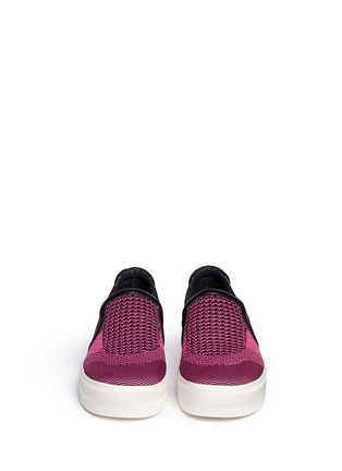 Front View - Click To Enlarge - ASH - 'Jeday' mix knit skate slip-ons