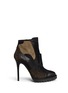 Main View - Click To Enlarge - ALEXANDER MCQUEEN - Suede patchwork leather boots