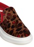 Detail View - Click To Enlarge - ALEXANDER MCQUEEN - Chunky outsole cheetah print pony hair slip-ons