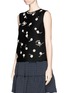 Front View - Click To Enlarge - VALENTINO GARAVANI - 'Love Me Not' daisy embroidery silk crepe top