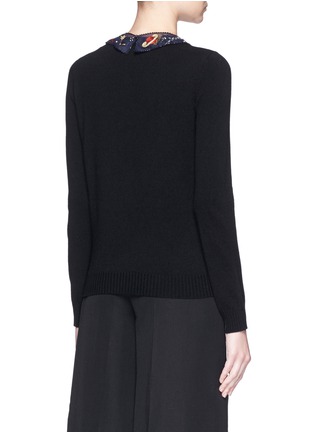 Back View - Click To Enlarge - VALENTINO GARAVANI - Cosmos embellished collar wool-cashmere sweater