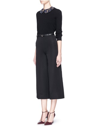 Figure View - Click To Enlarge - VALENTINO GARAVANI - Cosmos embellished collar wool-cashmere sweater