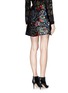 Back View - Click To Enlarge - VALENTINO GARAVANI - 'Primavera' floral brocade mini skirt