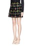 Front View - Click To Enlarge - VALENTINO GARAVANI - 'Primavera' floral embroidery guipure lace skirt