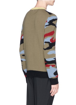 Back View - Click To Enlarge - VALENTINO GARAVANI - Camouflage cashmere sweater