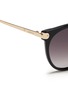 Detail View - Click To Enlarge - LANVIN - Metal temple round cat eye sunglasses