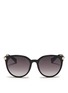 Main View - Click To Enlarge - LANVIN - Metal temple round cat eye sunglasses