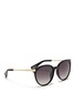 Figure View - Click To Enlarge - LANVIN - Metal temple round cat eye sunglasses