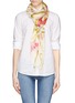 Figure View - Click To Enlarge - PASHMA - Carnation print silk-cashmere scarf