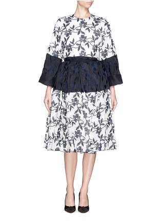 Figure View - Click To Enlarge - MS MIN - Flower embroidery cotton toile skirt