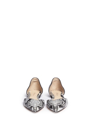 Figure View - Click To Enlarge - 3.1 PHILLIP LIM - 'Devon' snakeskin effect leather d'Orsay flats