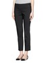 Front View - Click To Enlarge - TORY BURCH - 'Callie' skinny woven cotton pants