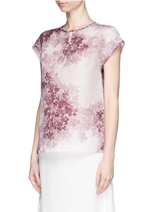 Front View - Click To Enlarge - J.CREW - Collection sleeveless gazar shell in misty hydrangea