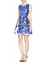 Figure View - Click To Enlarge - ALEXANDER MCQUEEN - Clover intarsia knit dress