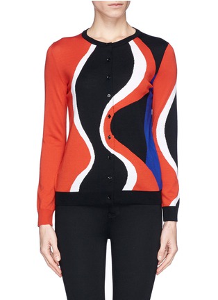 Main View - Click To Enlarge - ALEXANDER MCQUEEN - Swirl wool knit cardigan