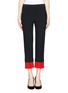 Main View - Click To Enlarge - ALEXANDER MCQUEEN - Contrast hem cropped pants