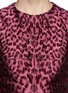 Detail View - Click To Enlarge - ALEXANDER MCQUEEN - Leopard jacquard cloqué flare dress