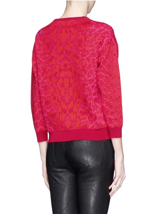 Back View - Click To Enlarge - ALEXANDER MCQUEEN - Bespeckled leopard knit sweater