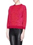 Front View - Click To Enlarge - ALEXANDER MCQUEEN - Bespeckled leopard knit sweater