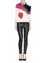 Figure View - Click To Enlarge - ALEXANDER MCQUEEN - Paint strokes heart sweater