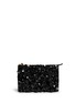 Main View - Click To Enlarge - MARNI - Floral appliqué large accordion leather clutch