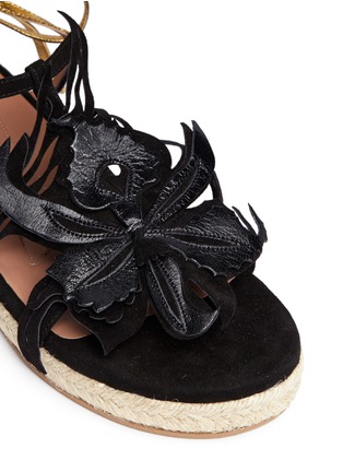Detail View - Click To Enlarge - MARNI - Floral appliqué espadrille sandals