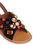 Detail View - Click To Enlarge - MARNI - Jewel cross strap calf hair sandals