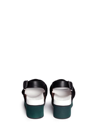 Back View - Click To Enlarge - MARNI - 'Zeppa' crisscross strap flatform sandals