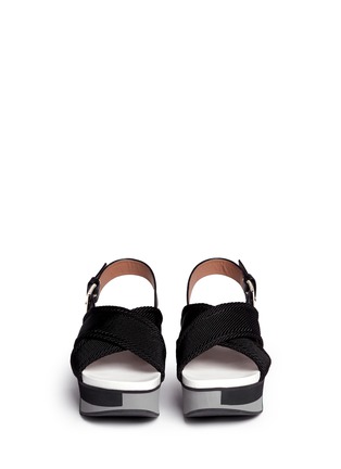 Figure View - Click To Enlarge - MARNI - 'Zeppa' crisscross strap flatform sandals