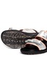 Detail View - Click To Enlarge - MARNI - Contrast trim metallic leather bow sandals