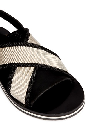 Detail View - Click To Enlarge - MARNI - Leather combo slingback sandals