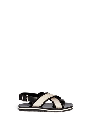 Main View - Click To Enlarge - MARNI - Leather combo slingback sandals