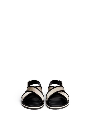 Figure View - Click To Enlarge - MARNI - Leather combo slingback sandals