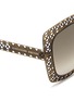 Detail View - Click To Enlarge - ALEXANDER MCQUEEN - Laser cut lattice metal sunglasses